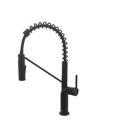 OPEN BOX A - Stainless Steel Single Handle Pull Down Sprayer Kitchen Faucet in Matte Black Finish K-149N