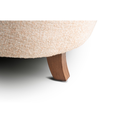 Valencia Emma – Fauteuil d’appoint en bois, beige chaud