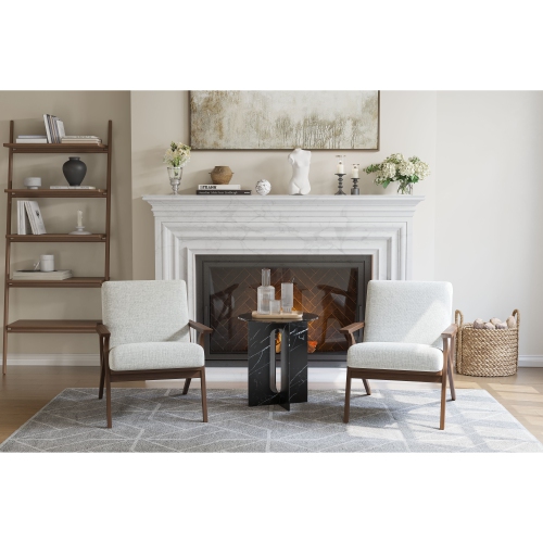 Valencia Mia fauteuil d'appoint en tissu gris pâle