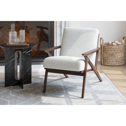 Valencia Mia fauteuil d'appoint en tissu gris pâle