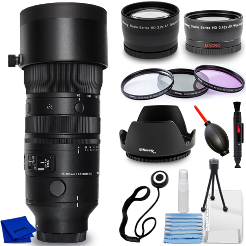 SIGMA  70-200MM F/2.8 Dg Dn Os Sports Lens (Sony E) 591965 - 9PC Accessory Bundle