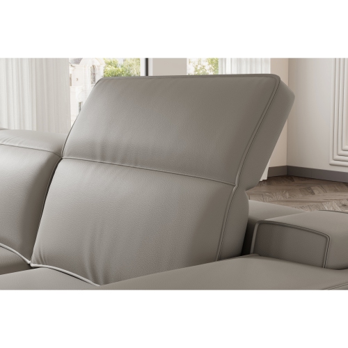 Valencia Valentina Nappa 11000 Leather Recliner Sofa Three Seats Light Grey