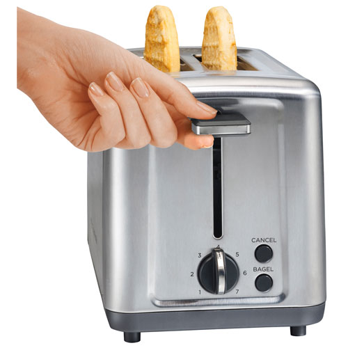 Grille-pain à fentes très larges de Hamilton Beach - 2 tranches - Acier inoxydable brossé