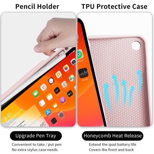 New iPad 9th/8th/7th Generation Case Keyboard 10.2", Magnetically Wireless Bluetooth Keyboard Case with Pencil Holder, Auto Wake/Sleep Cover for iPad