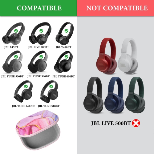 Headphones Case Compatible with JBL Tune660, TUNE600BTNC, Tune600BT, Tune570BT, Tune560BT Case, Replacement Hard Shell Travel Carrying Bag with Cable