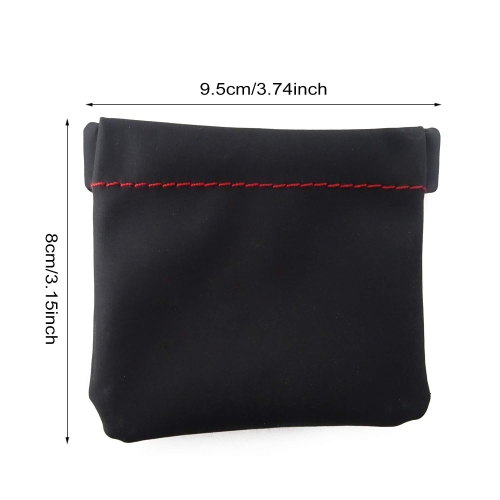 4PCS PU Leather Earphone Pouch Headphone Storage Bag with Snap Spring Closure for Carrying or Storing Headphones