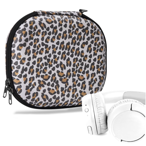 HLD Headphones Case Compatible With Jbl Tune 510Bt, Tune 660Btnc, Tune 570Bt, Tune 560Bt, Tune 500Bt Case Replacement Hard Shell Travel Carrying Bag With Cable Storage (Leopard Print)