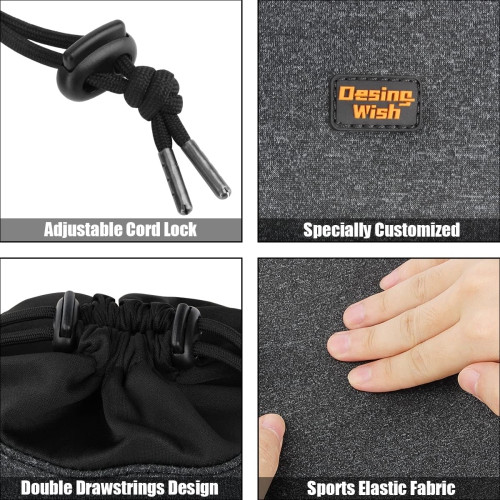 Headphone Bag Storage Drawstring Headset Pouch Soft Headset Case Bag Lightweight Portable Travel Carrying Organizer for Gaming Headsets Over-Ear