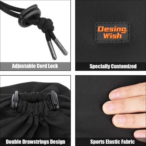 Headphone Bag Storage Drawstring Headset Pouch Soft Headset Case Bag Lightweight Portable Travel Carrying Organizer for Gaming Headsets Over-Ear