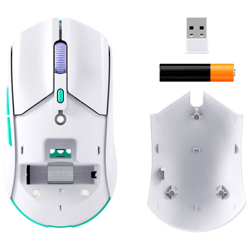 Souris de jeu sans fil de 12 000 ppp Pulsefire Haste 2 Core de HyperX - Blanc