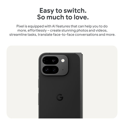 Pixel 9 Pro Fold de 512 Go de Google avec TELUS - Noir volcanique - Financement mensuel