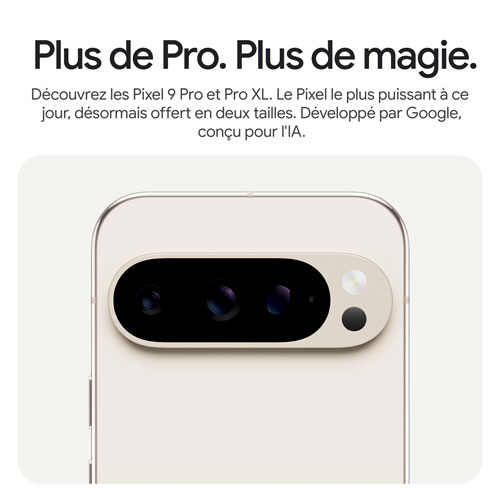 Pixel 9 Pro de 256 Go de Google avec TELUS - Porcelaine - Financement mensuel
