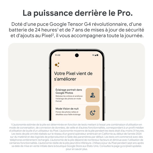 Pixel 9 Pro XL de 256 Go de Google avec Freedom Mobile - Quartz rose - Paiement Balance mensuel