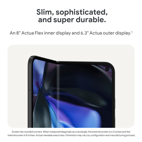 Pixel 9 Pro Fold de 256 Go de Google avec Freedom Mobile - Noir volcanique - Paiement Balance mensuel