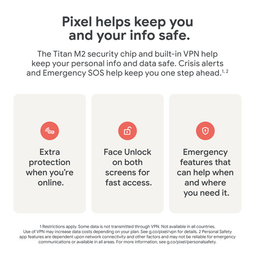 Pixel 9 Pro Fold de 256 Go de Google avec Freedom Mobile - Noir volcanique - Paiement Balance mensuel