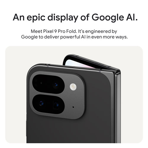 Pixel 9 Pro Fold de 256 Go de Google avec Freedom Mobile - Noir volcanique - Paiement Balance mensuel