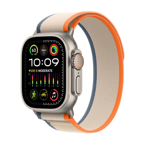 APPLE  Watch Ultra 2 [Gps + Cellular 49Mm] Smartwatch With Rugged Titanium Case & Orange/beige Trail Loop, M/l In Multicolor A darn good watch