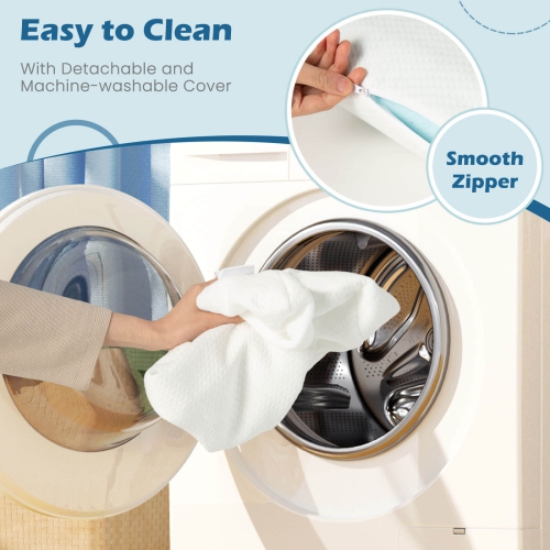 Costway Gel Memory Foam Pillow Set of 2 with Detachable and Machine-washable Pillowcase