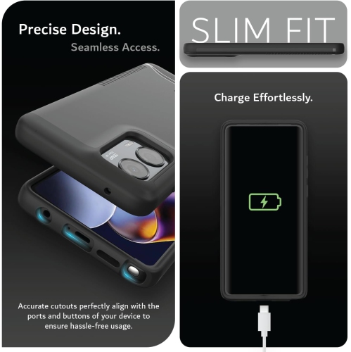 TUDIA Merge Moto G Stylus 5G 2024 Case Dual Layer - Black