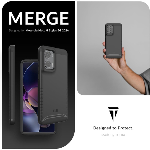 TUDIA Merge Moto G Stylus 5G 2024 Case Dual Layer - Black