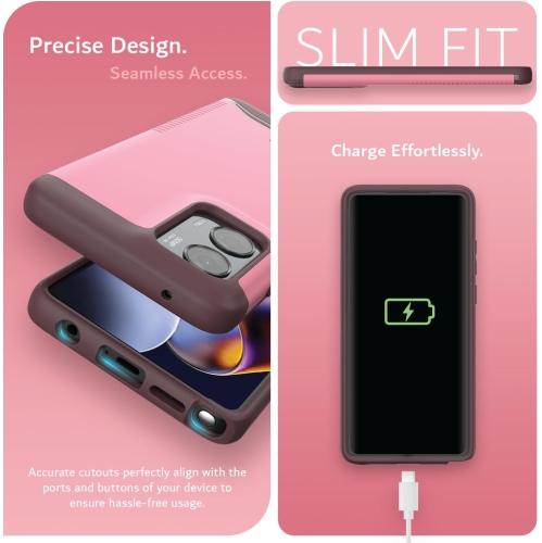 TUDIA Merge Moto G Stylus 5G 2024 Case Dual Layer - Smokey Pink