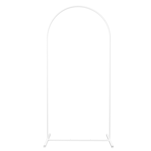 HIKOLAYAE  7.3Ft Arch Backdrop Frame, Wedding Arch Frame, Metal Arch Frame, Party Backdrop Arch for Wedding Party Decoration, White