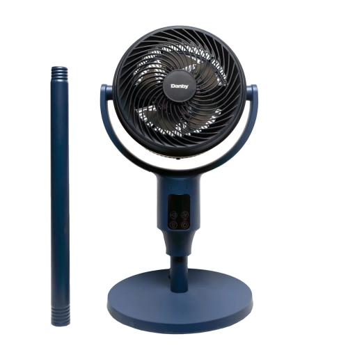 Ventilateur oscillant 2-en-1 Ultra Quiet de Danby à 9 vitesses, niveau de bruit 29 dB, oscillation multidirectionnelle, support/table