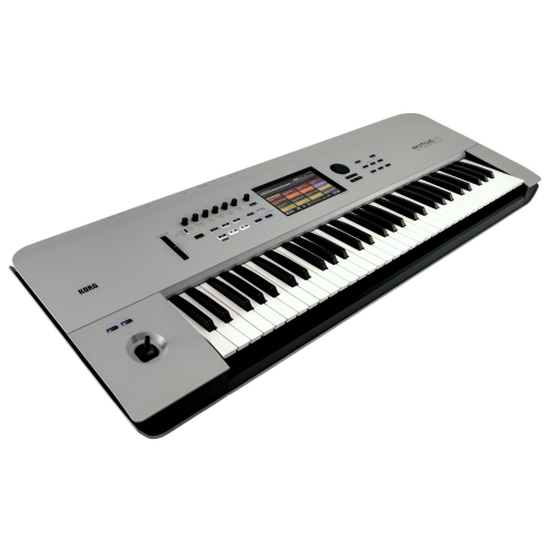 Image 1 de 6.. Synthétiseur de poste de travail À musique grise Nautilus AT de Korg édition limitée avec post-touch - 61 touches