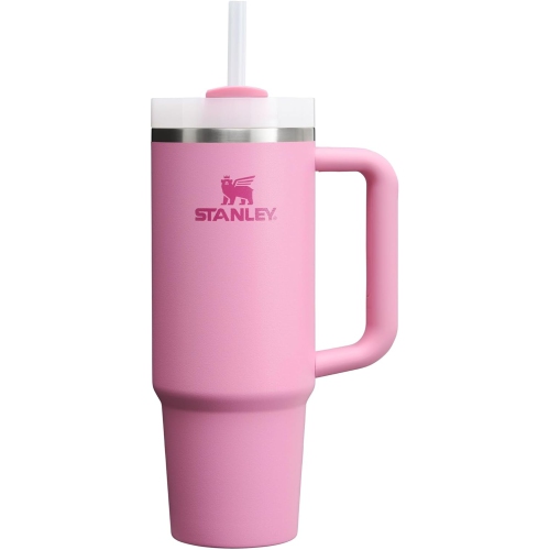 Stanley 30OZ Quencher H2.0 FlowState Stainless Steel Vacuum Insulated Tumbler with Lid and Straw for Water, Iced Tea or Coffee Peony Color