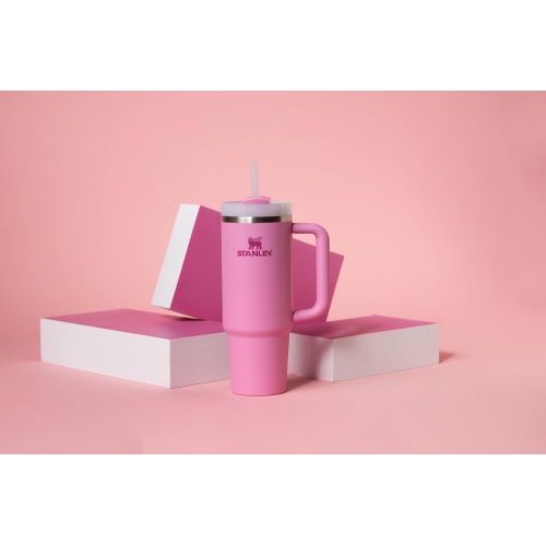 Stanley 30OZ Quencher H2.0 FlowState Stainless Steel Vacuum Insulated Tumbler with Lid and Straw for Water, Iced Tea or Coffee Peony Color