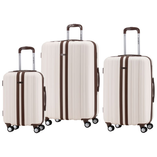 Samsonite Spectacular LTD 3 Piece Hard Side Expandable Luggage Set Beige Brown Best Buy Canada