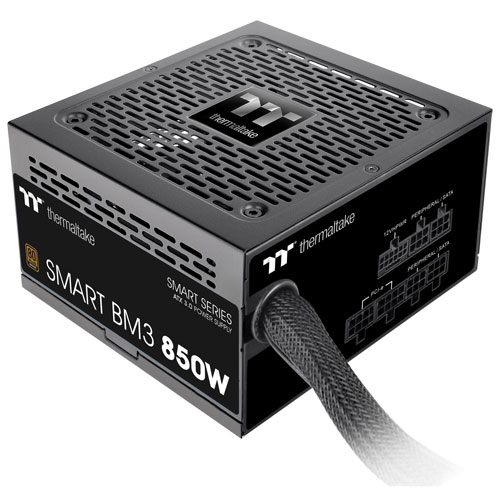 Bloc d'alimentation semi-modulaire ATX3.1 de 850 W Smart BM3 80 PLUS de Thermaltake