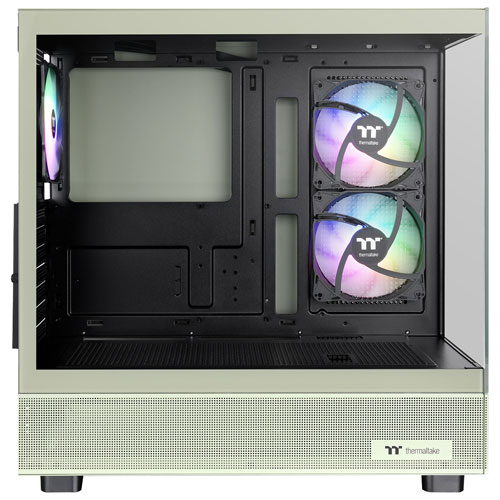 Tour d'ordinateur intermédiaire ATX View 270 Plus TG ARGB de Thermaltake - Vert matcha