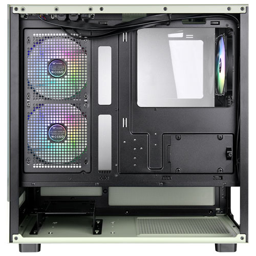 Tour d'ordinateur intermédiaire ATX View 270 Plus TG ARGB de Thermaltake - Vert matcha