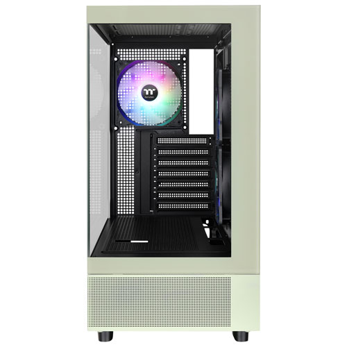 Tour d'ordinateur intermédiaire ATX View 270 Plus TG ARGB de Thermaltake - Vert matcha