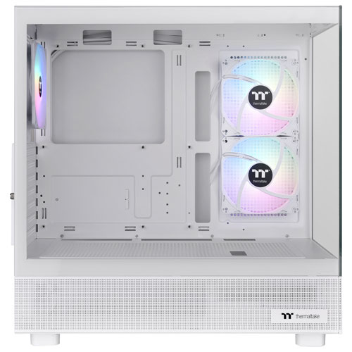 Tour d'ordinateur intermédiaire ATX View 270 Plus TG ARGB de Thermaltake - Blanc