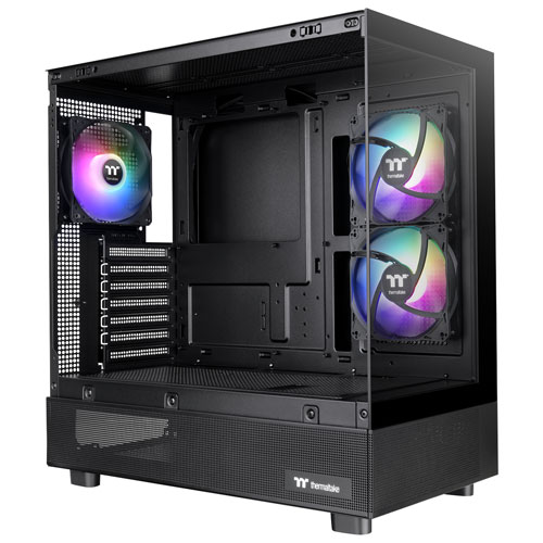 Thermaltake View 270 Plus TG ARGB Mid-Tower ATX Computer Case - Black