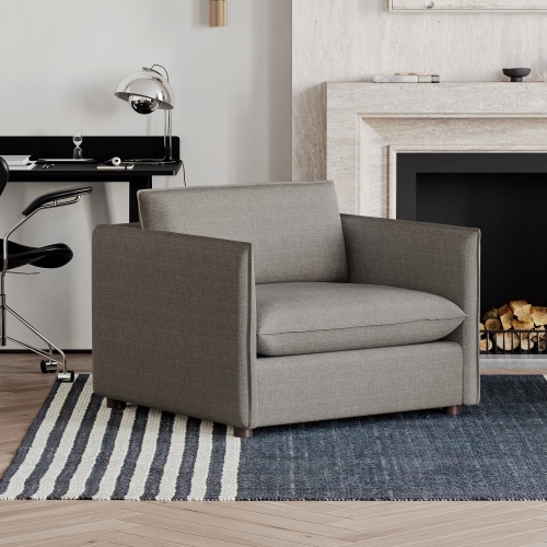 Valencia Katherine performance – Fauteuil d’appoint en tissu, gris anthracite