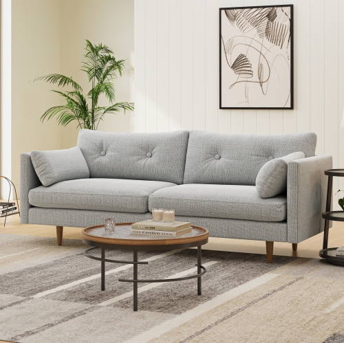 Valencia Riga Modern Fabric Sofa, Grey