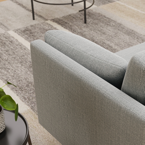 Valencia Riga Modern Fabric Sofa, Grey