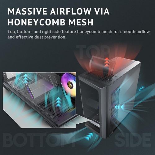 ANTEC DARK CUBE GAMING CASE C3 ARGB ITX, M-ATX, BLACK