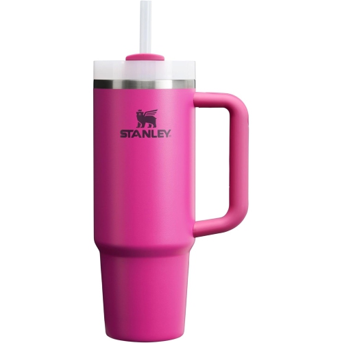 Stanley Quencher H2.0 30oz. FlowState Stainless Steel Vacuum Insulated Tumbler with Lid and Straw for Water, Iced Tea or Coffee / Fuchsia