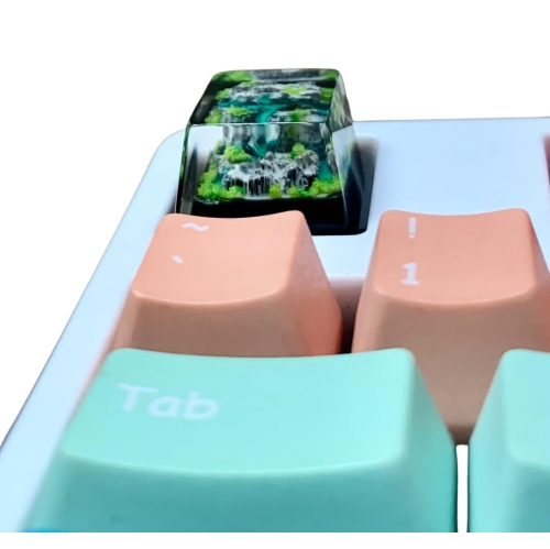 HLD  Mountain Resin Keycap, Handmade Unique Keycap for Custom Cherry Mx Gaming Mechanical Keyboard, Esc Key