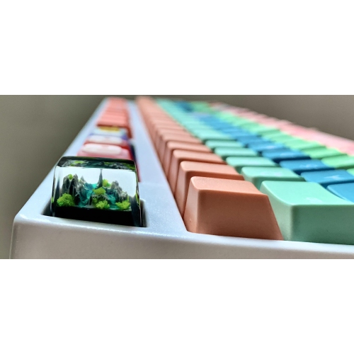Mountain Resin Keycap, Handmade Unique Keycap for Custom Cherry MX Gaming Mechanical Keyboard, ESC Key