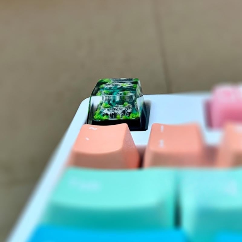 Mountain Resin Keycap, Handmade Unique Keycap for Custom Cherry MX Gaming Mechanical Keyboard, ESC Key