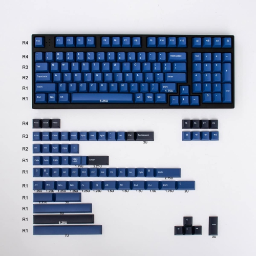 168 Keys PBT Doubleshot Keycaps Cherry Profile Striker Custom Keyboard Keycaps for 60% 65% 75% 95% 100% Cherry MX Mechanical Keyboards