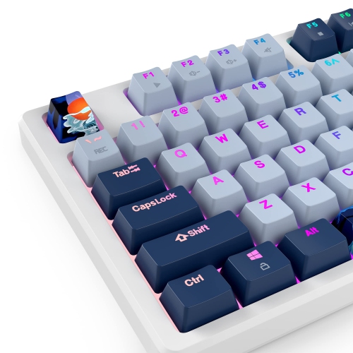 Owpkeenthy 75 Percent Mechanical Gaming Keyboard, Red Switch RGB Backlit Wired 87 Key TKL Gaming Keyboard N-Key Rollover for Win/Mac PC Gamer(87