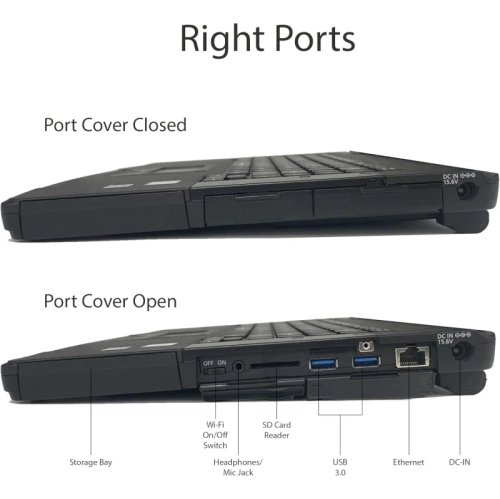 Panasonic Toughbook CF-54 MK2 - French Canadian Keyboard, 14” HD Display, Core i5-6300U 3.0GHz, 16GB RAM, 512GB SSD, Serial Port, Windows 10 Pro