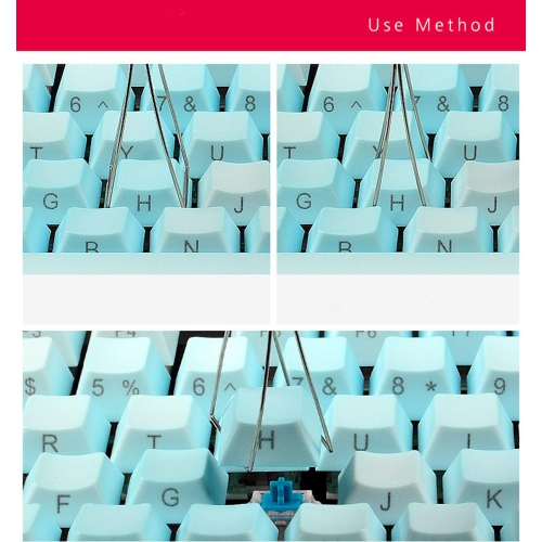 Extracteur de touches pour clavier mécanique outil de retrait de touches en acier inoxydable Noir de fixation du clavier