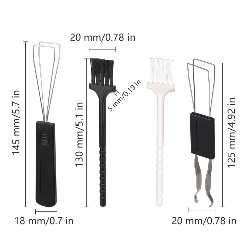 2 Pcs Keycap Puller Mechanical Switch Puller Stainless Steel Keyboard Remover with 2 Pcs Keyboard Brush Must-have Tool for Mechanical Keyboard Clean,